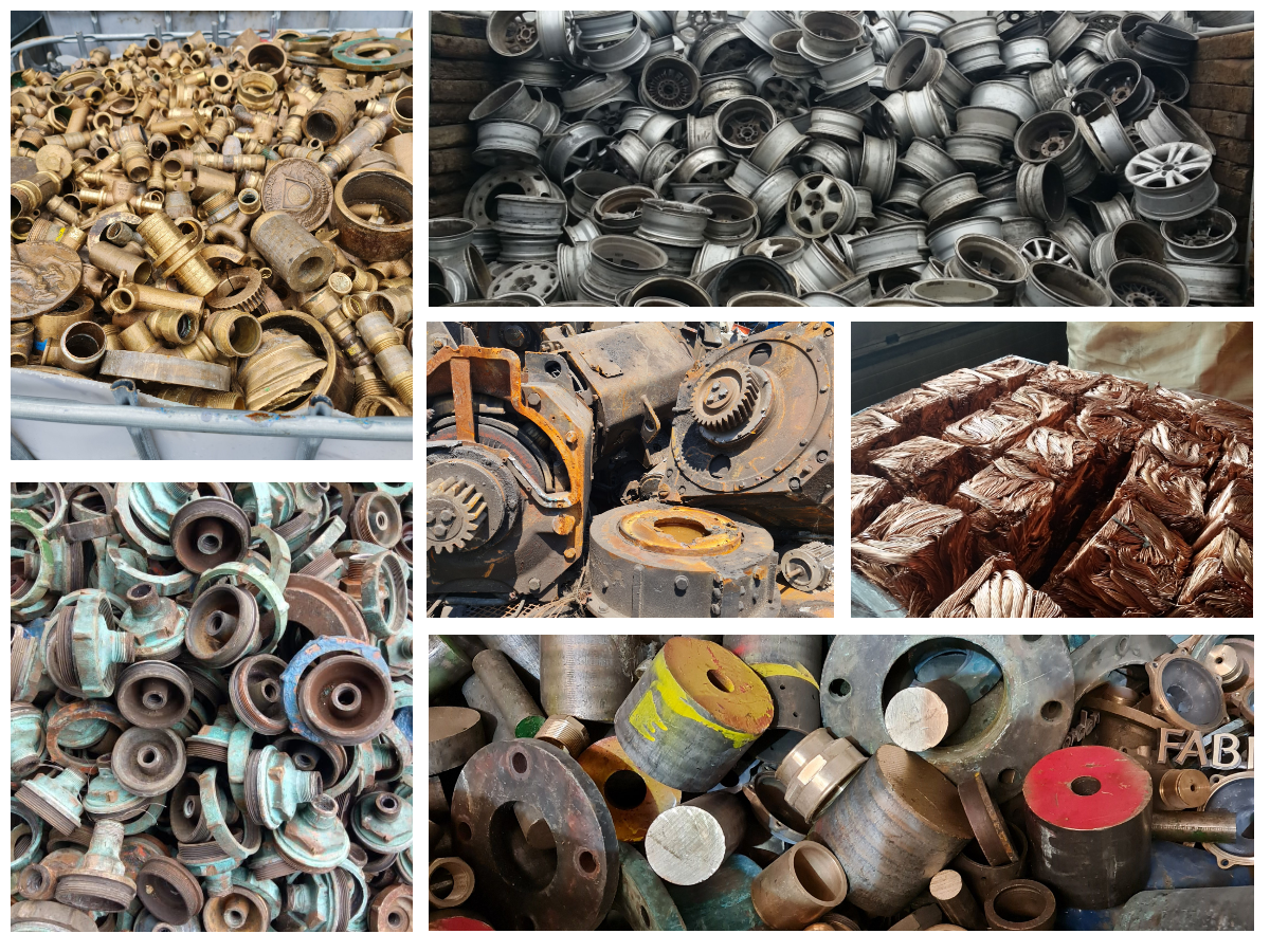 Various metal scrap materials